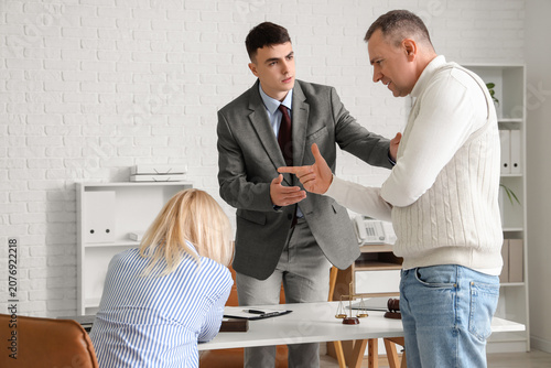 Male divorce lawyer and mat...