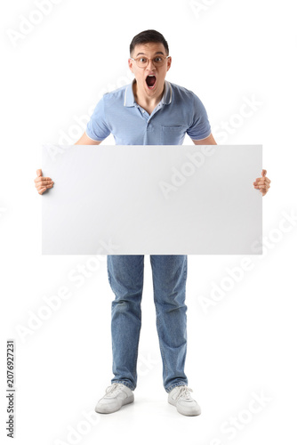 Surprised young man with bl...