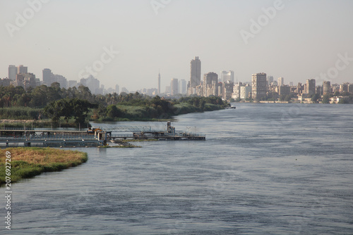 The Nile river at the afternoon