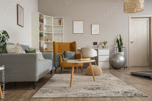 Interior of modern living r...