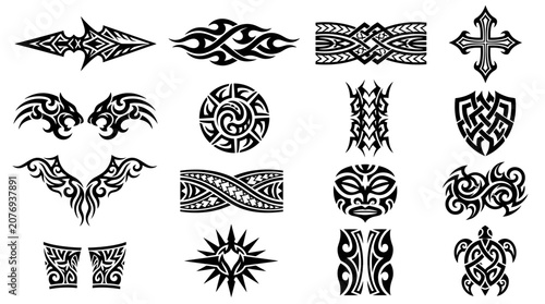 Tribal Tattoo Designs Collection - Vector Art
