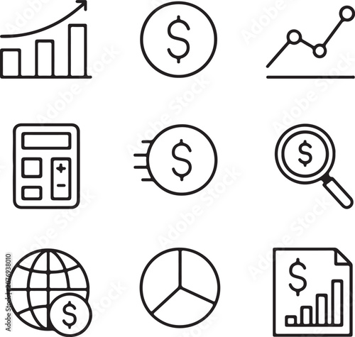 set of icons for web
business and finance icons set
business icon set