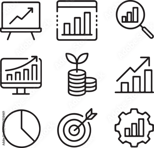 set of icons for web
business and finance icons set
business icon set