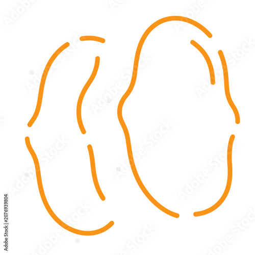 Peanut line art vector illustration