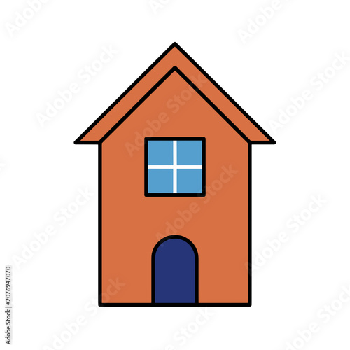 Flat vector illustration of a simple house
