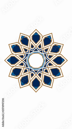 Islamic geometric mandala vector design