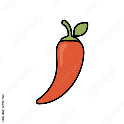 Red chili pepper vector illustration