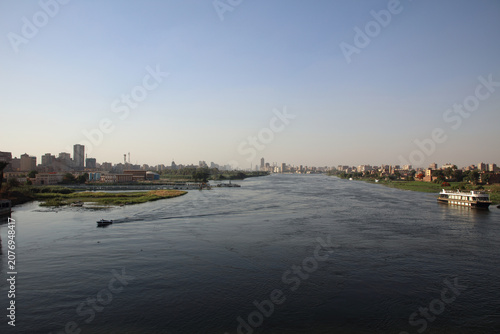 The Nile river at the afternoon