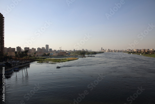 The Nile river at the afternoon