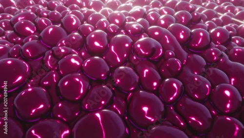 Abstract Magenta Liquid Bubble Texture Animation

