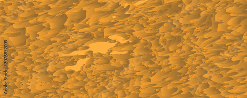 Abstract Golden Organic Texture Background with Fluid Relief Pattern