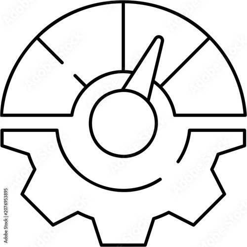Cuadro en lienzo Line Performance Icon