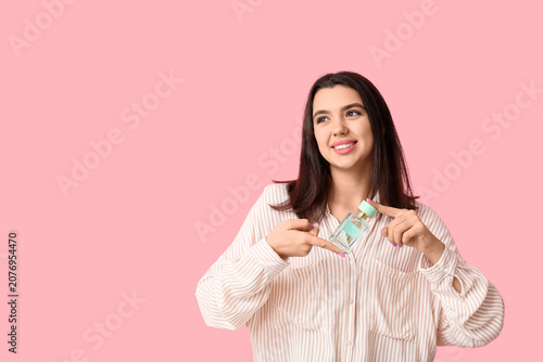 Beautiful young woman with ...