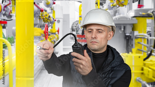 Gas industry, technician in...
