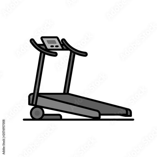 Flat vector icon of a treadmill