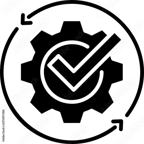 Obraz na plátne Solid Fill Reliability Icon