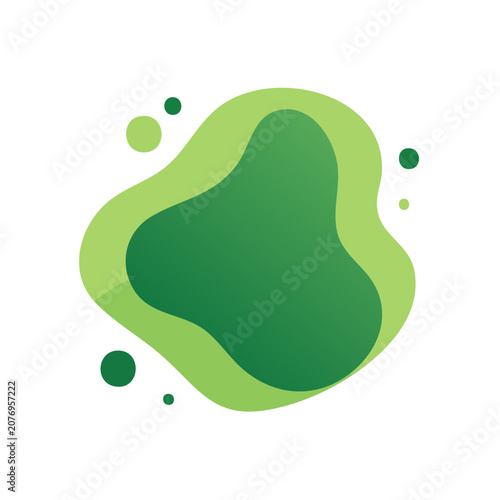 Abstract green organic blob vector shape