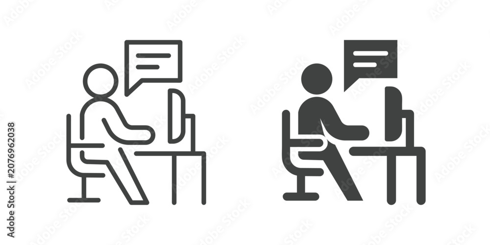 Fotografie Online Learning Icon. Line and glyph solid icon