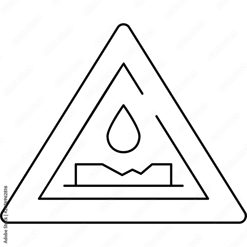 Fototapeta premium Line Corrosive Material Icon