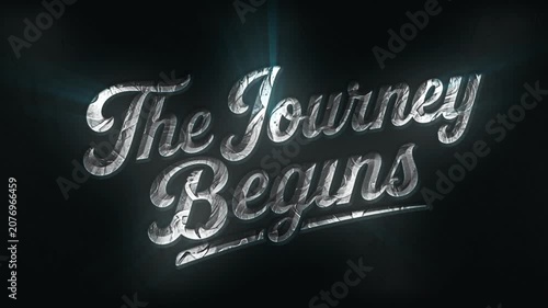 Luxury Chrome 3D Cinematic Text Animation with Glowing Light Effect