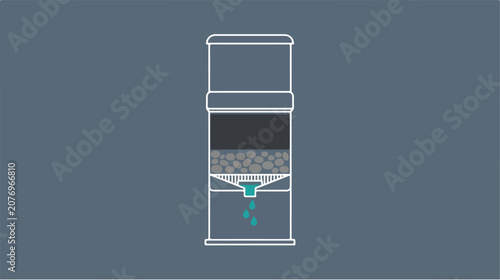 Water Dispenser Machine Front View.