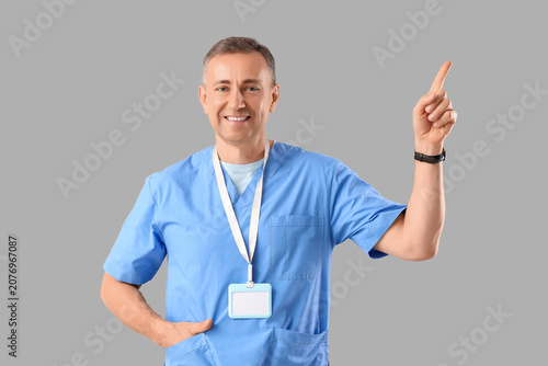 Mature doctor in medical un...