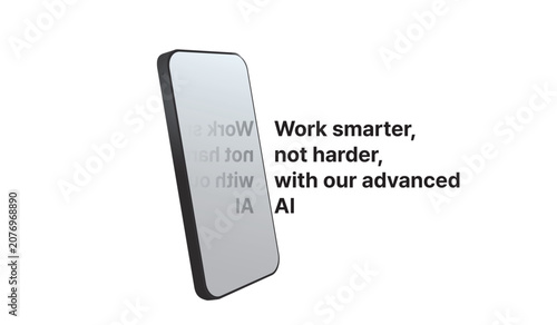 Mobile AI Technology Concept with Smartphone on Dark Background