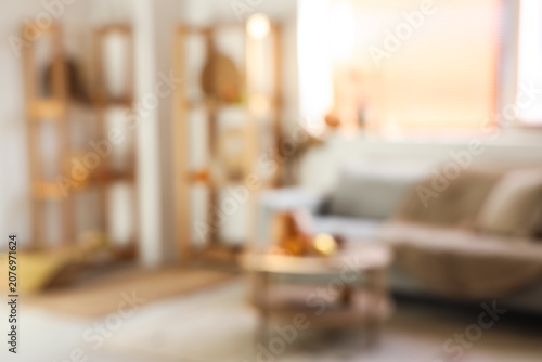 Blurred view of living room...