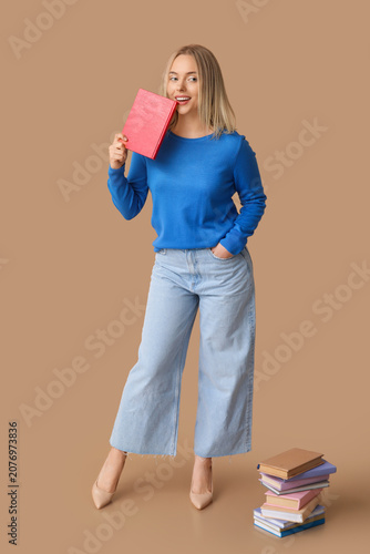 Beautiful young happy woman...