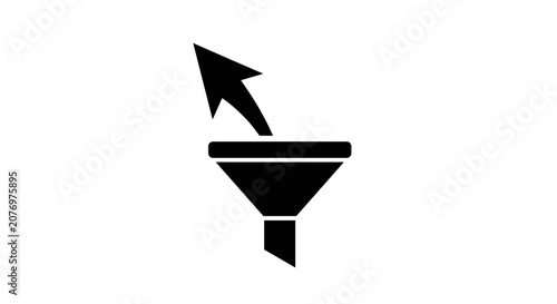 Black funnel with arrow icon 1.