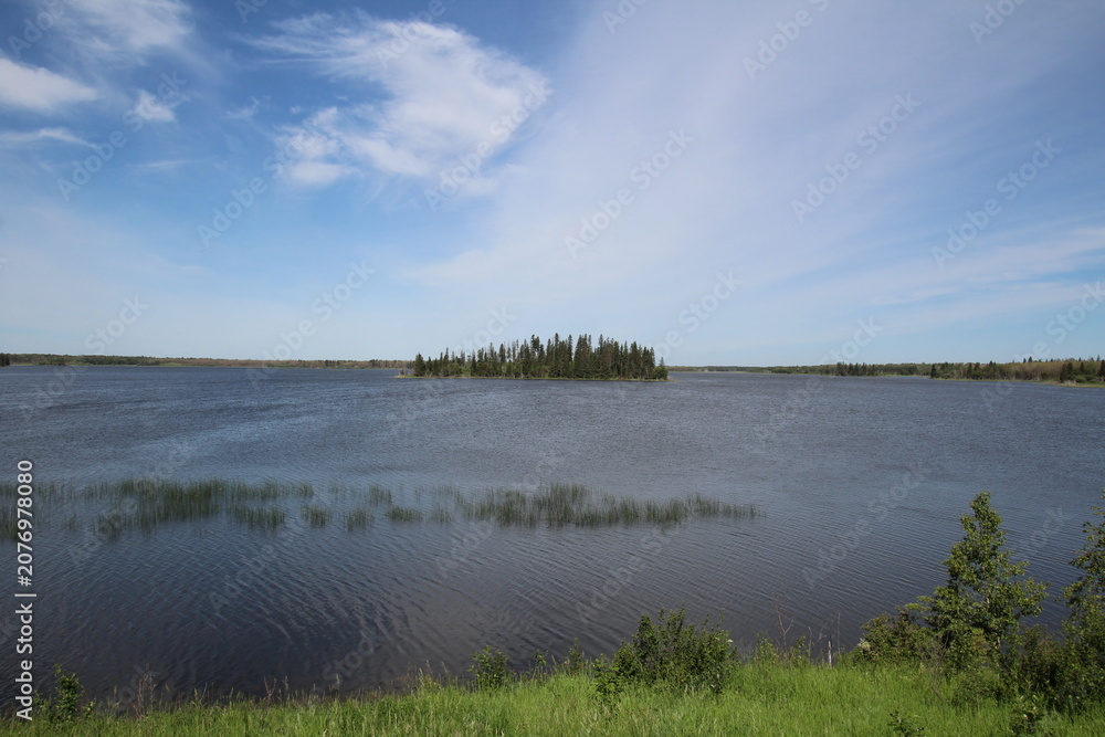 Fototapeta premium Summer On Astotin Lake, Elk Island National Park, Alberta