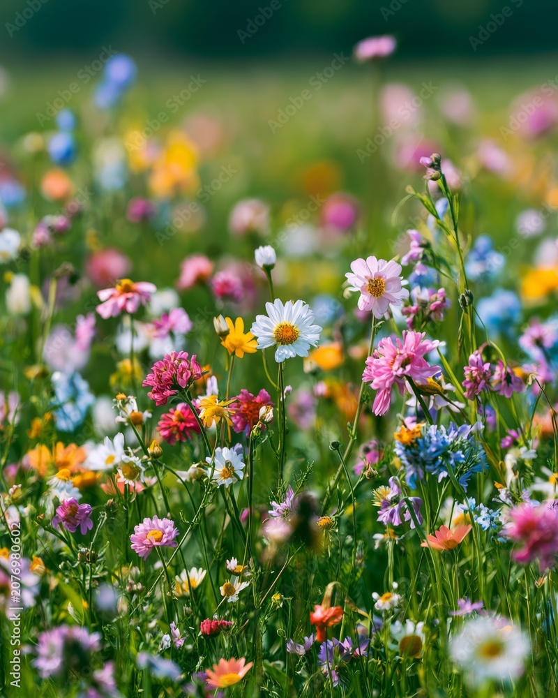 Obraz premium Meadow filled with wildflower