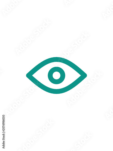 Eye line icon - modern minimal vector symbol for web and mobile app interface, isolated on transparent background