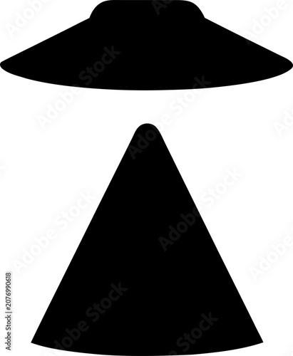 UFO Silhouette SVG Vector for Sci Fi and Space Design Projects