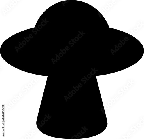 UFO Silhouette SVG Vector for Sci Fi and Space Design Projects