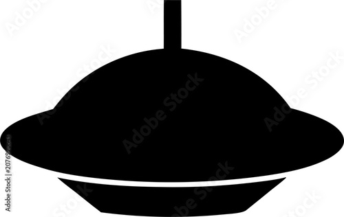 UFO Silhouette SVG Vector for Sci Fi and Space Design Projects