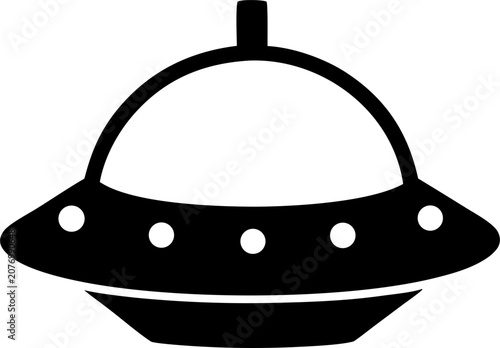 UFO Silhouette SVG Vector for Sci Fi and Space Design Projects