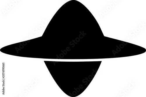 UFO Silhouette SVG Vector for Sci Fi and Space Design Projects