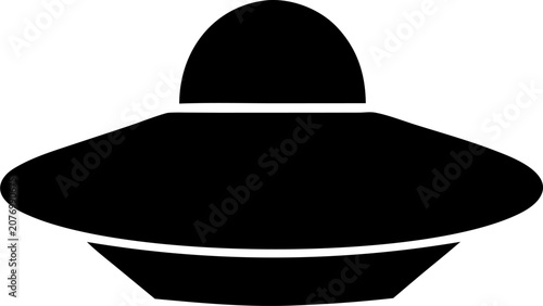 UFO Silhouette SVG Vector for Sci Fi and Space Design Projects
