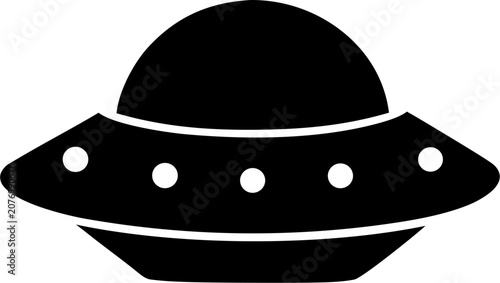 UFO Silhouette SVG Vector for Sci Fi and Space Design Projects