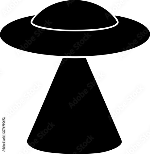 UFO Silhouette SVG Vector for Sci Fi and Space Design Projects