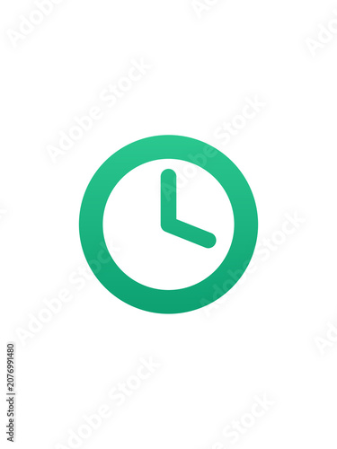 Clock gradient icon - modern minimal vector symbol for web and mobile app interface, isolated on transparent background