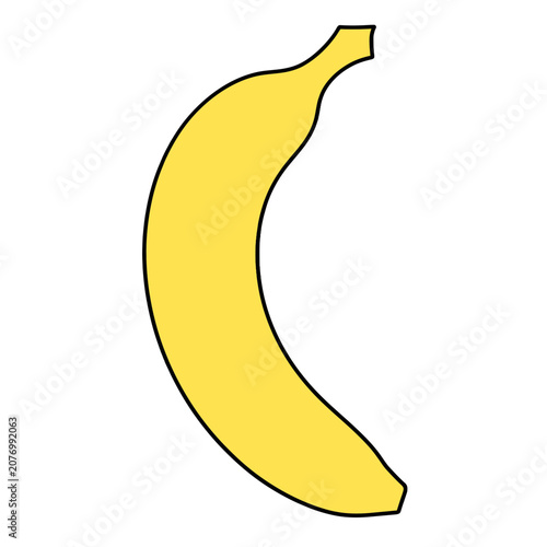 Yellow banana vector illustration