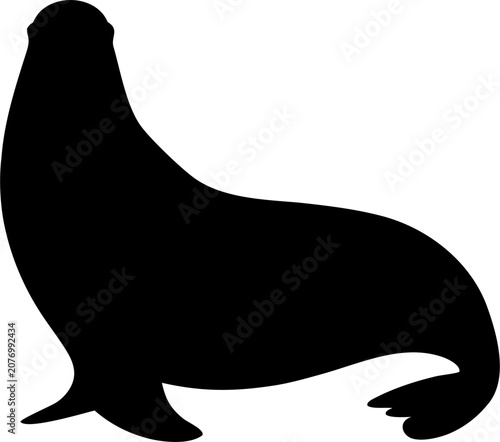 Walrus Silhouette SVG Vector for Arctic Wildlife Design Projects