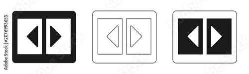Elevator call button icon set black outline and solid fill variations for accessibility design