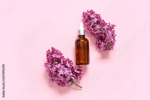 Bottle of essential oil wit...