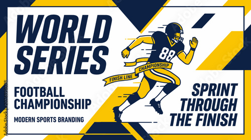 World Football Championship Sprint Through The Finish Modern Branding