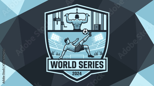 World Series 2024 Soccer Championship Training and Athletic Competition Emblem
