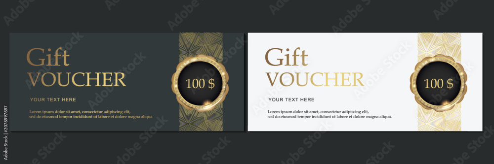 Фотография Gift voucher template set