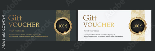 Photography Gift voucher template set